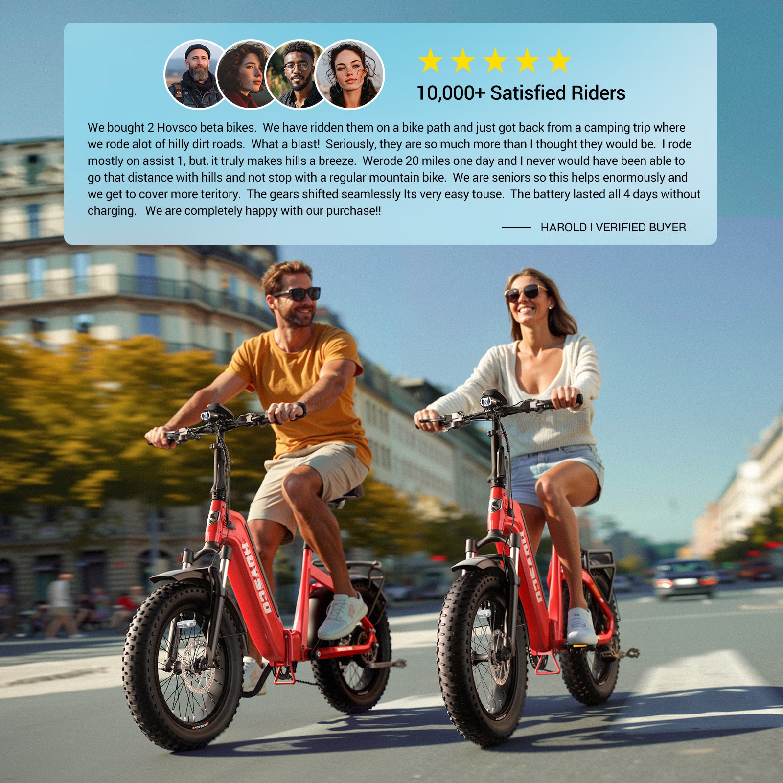 HOVSCO™ HovBeta 20" Foldable Fat Tire Electric Bike