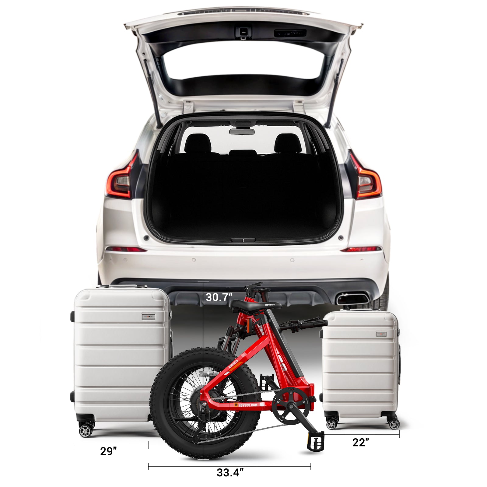 HOVSCO™ HovBeta 20" Foldable Fat Tire Electric Bike