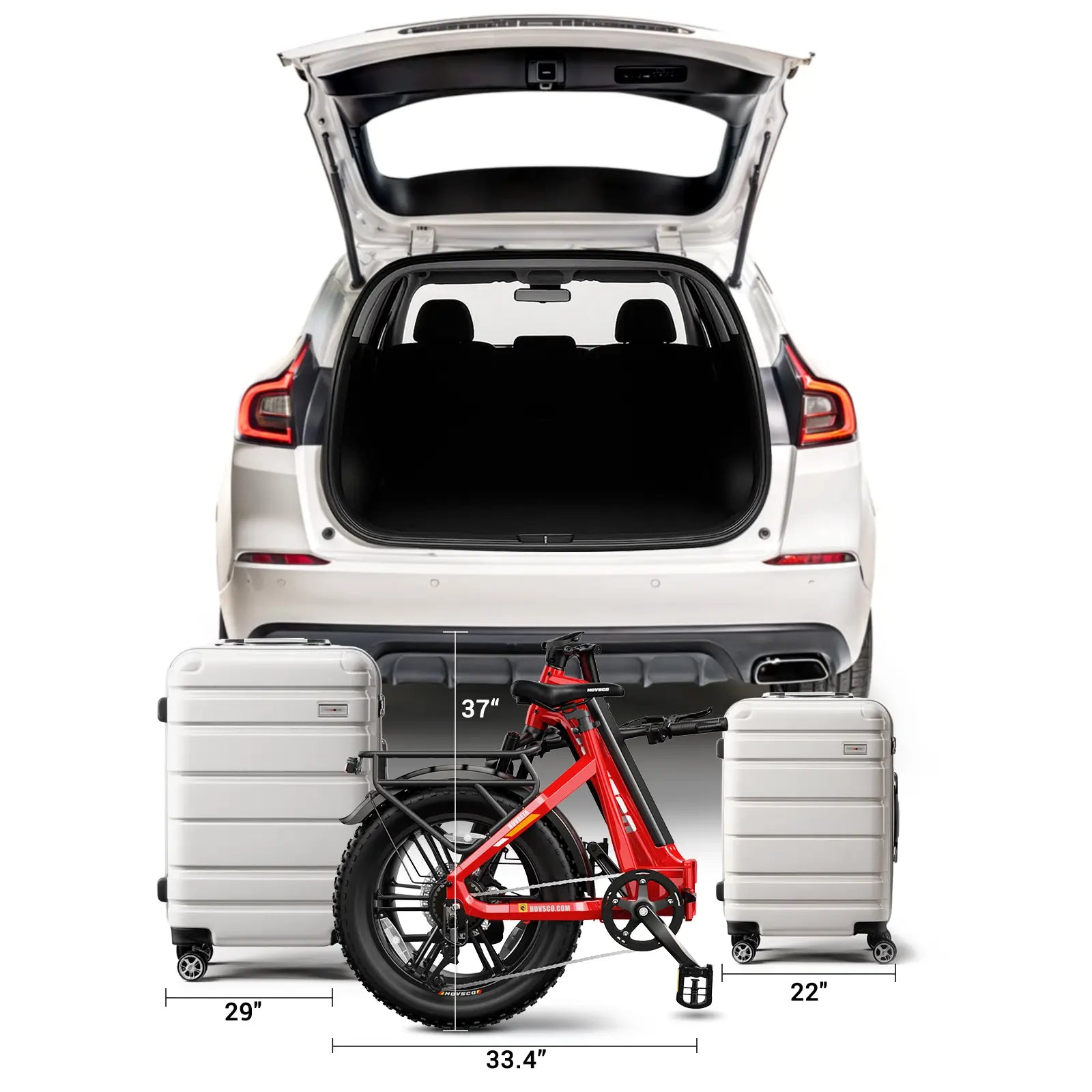 HOVSCO™ HovBeta 20" Foldable Fat Tire Electric Bike