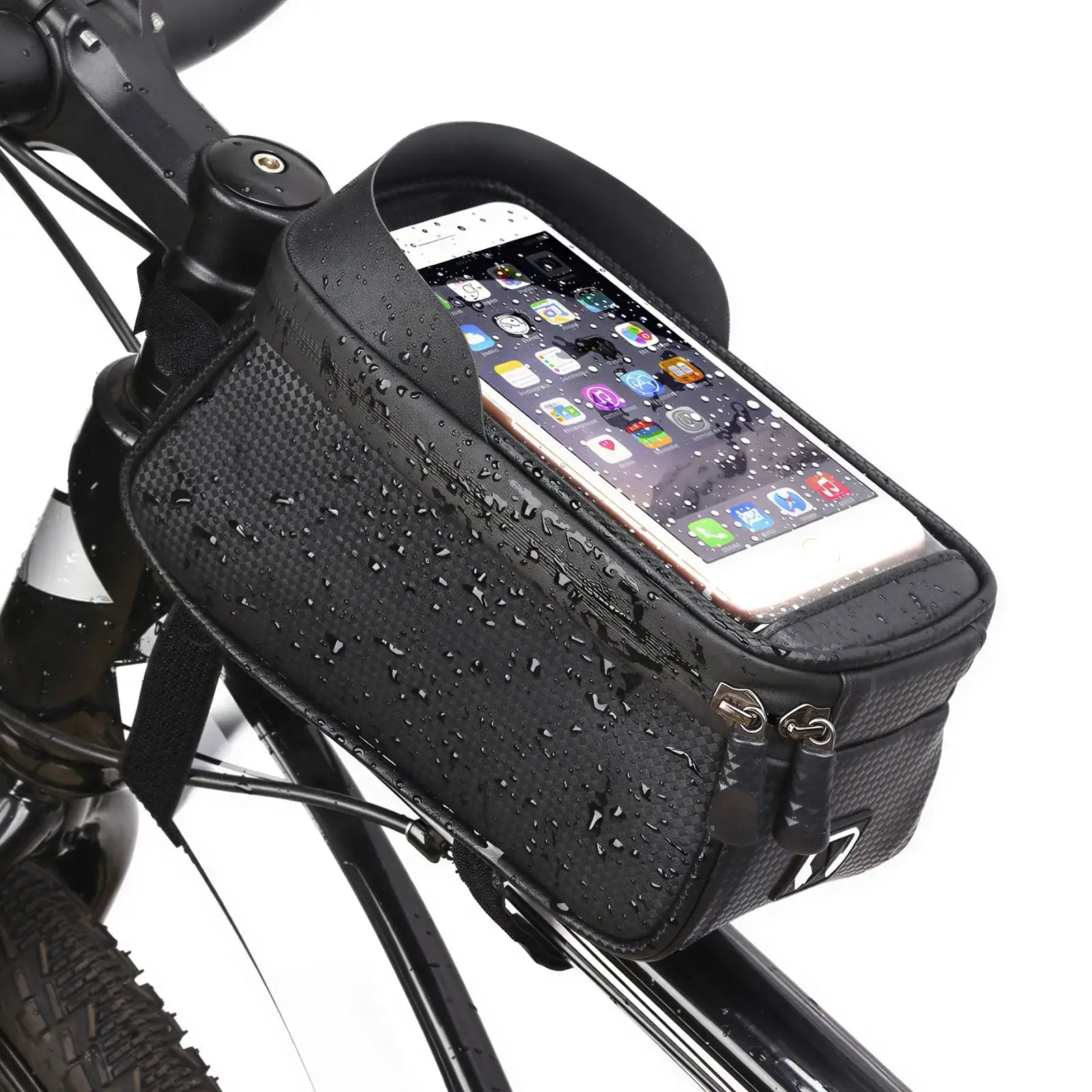 HOVSCO Handlebar Bag + Phone Holder + Bike Lock Set