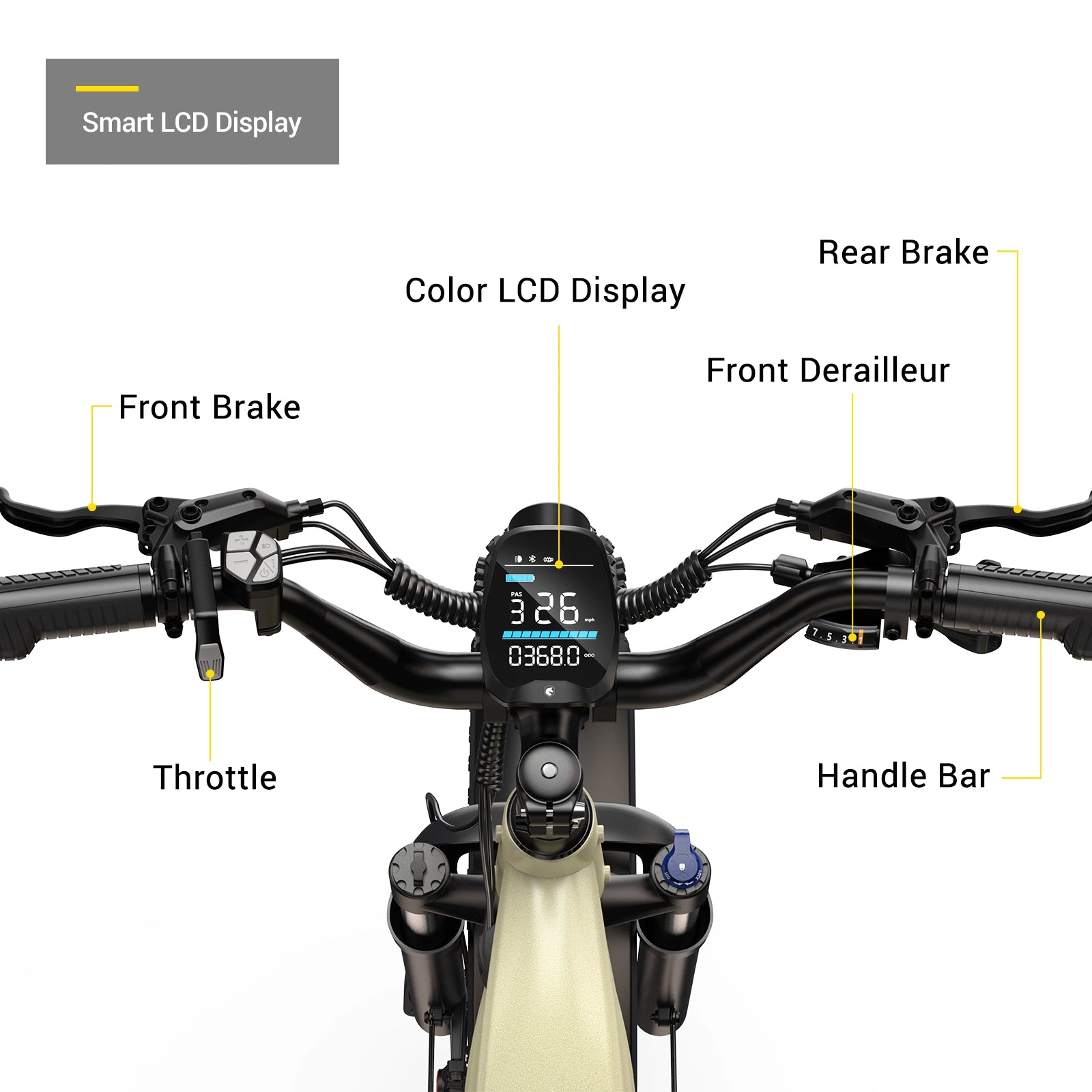 HOVSCO™ HovAlpha 26" Step-Thru Fat Tire Ebike