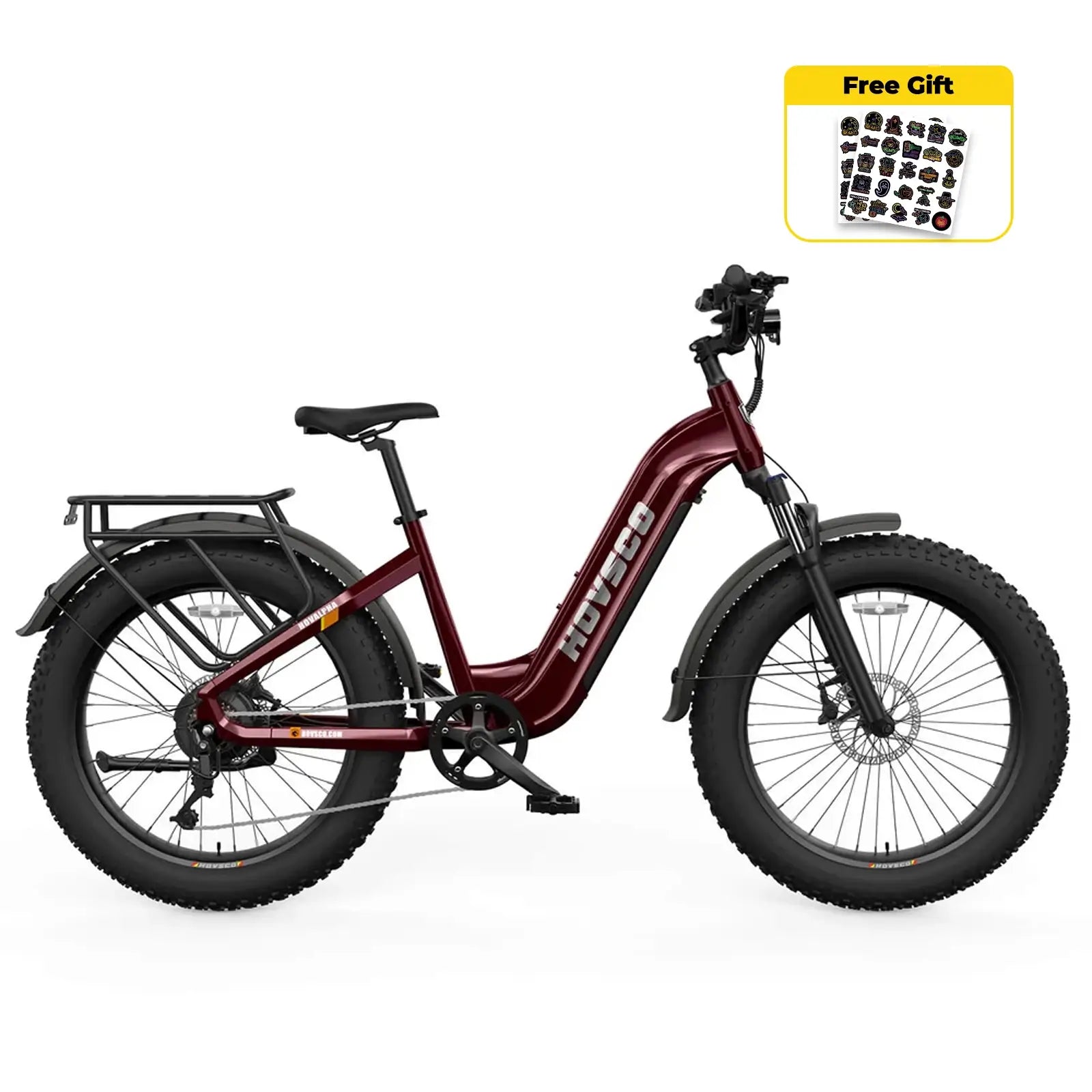 HOVSCO™ HovAlpha 26" Step-Thru Fat Tire Ebike
