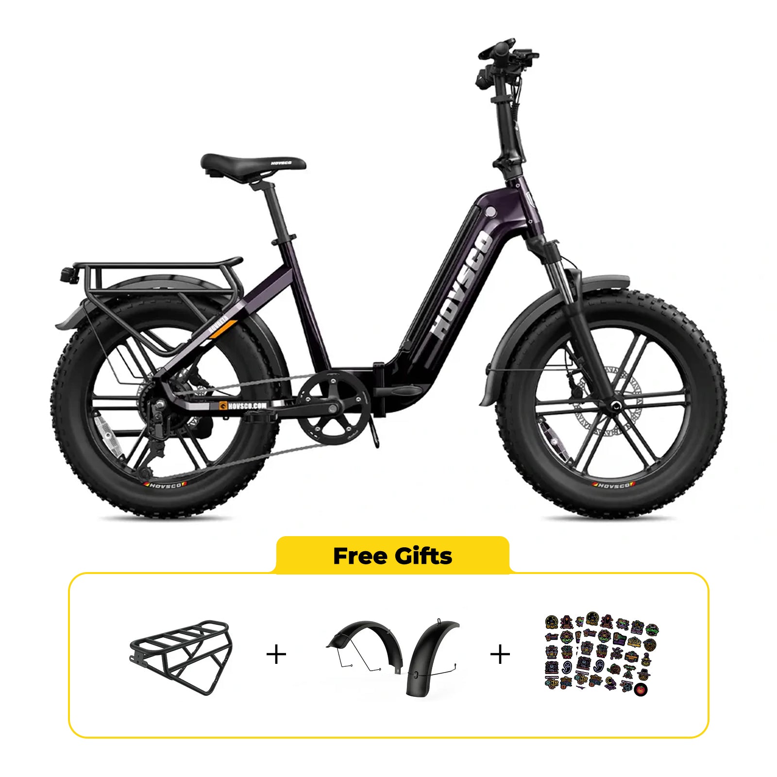 HOVSCO™ HovBeta 20" Foldable Fat Tire Electric Bike