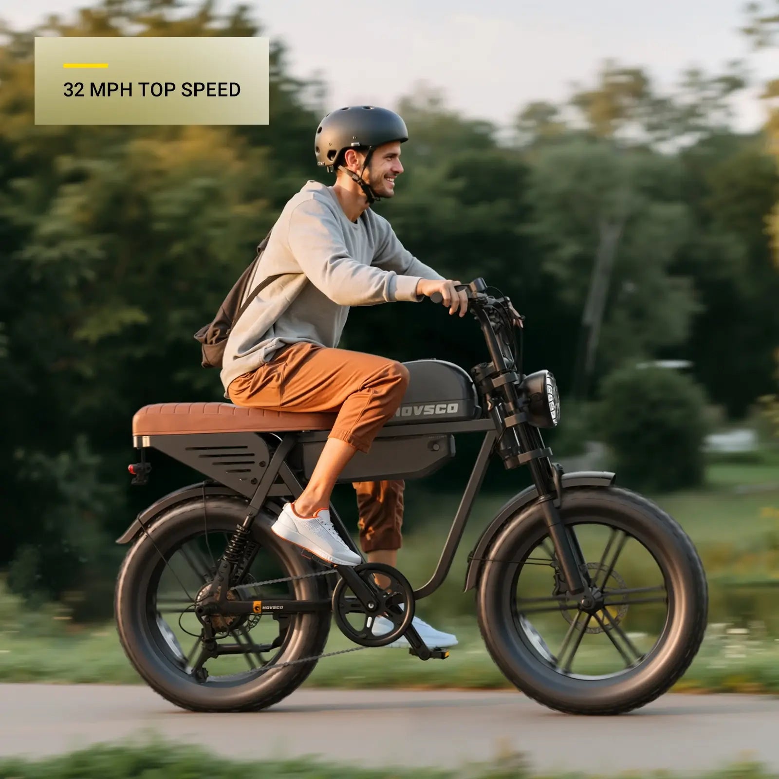 (2026) HOVSCO™ HovGtrs Ultra 1500W Long Range Moped-Style Electric Bike