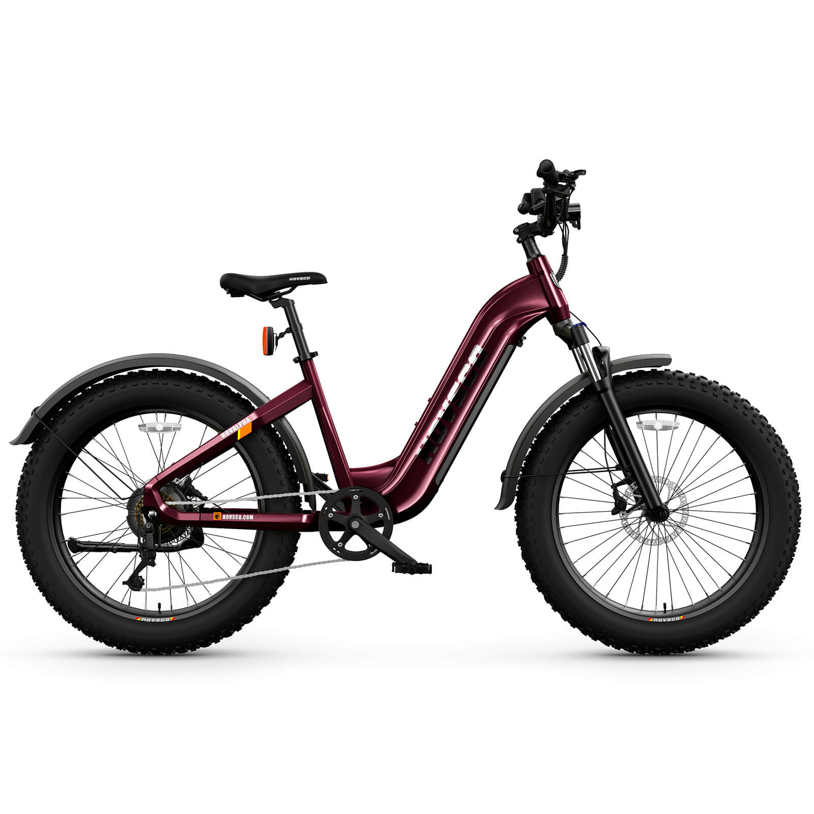long range electric bicycles HovAlpha 26" Fat Tire Electric Bike