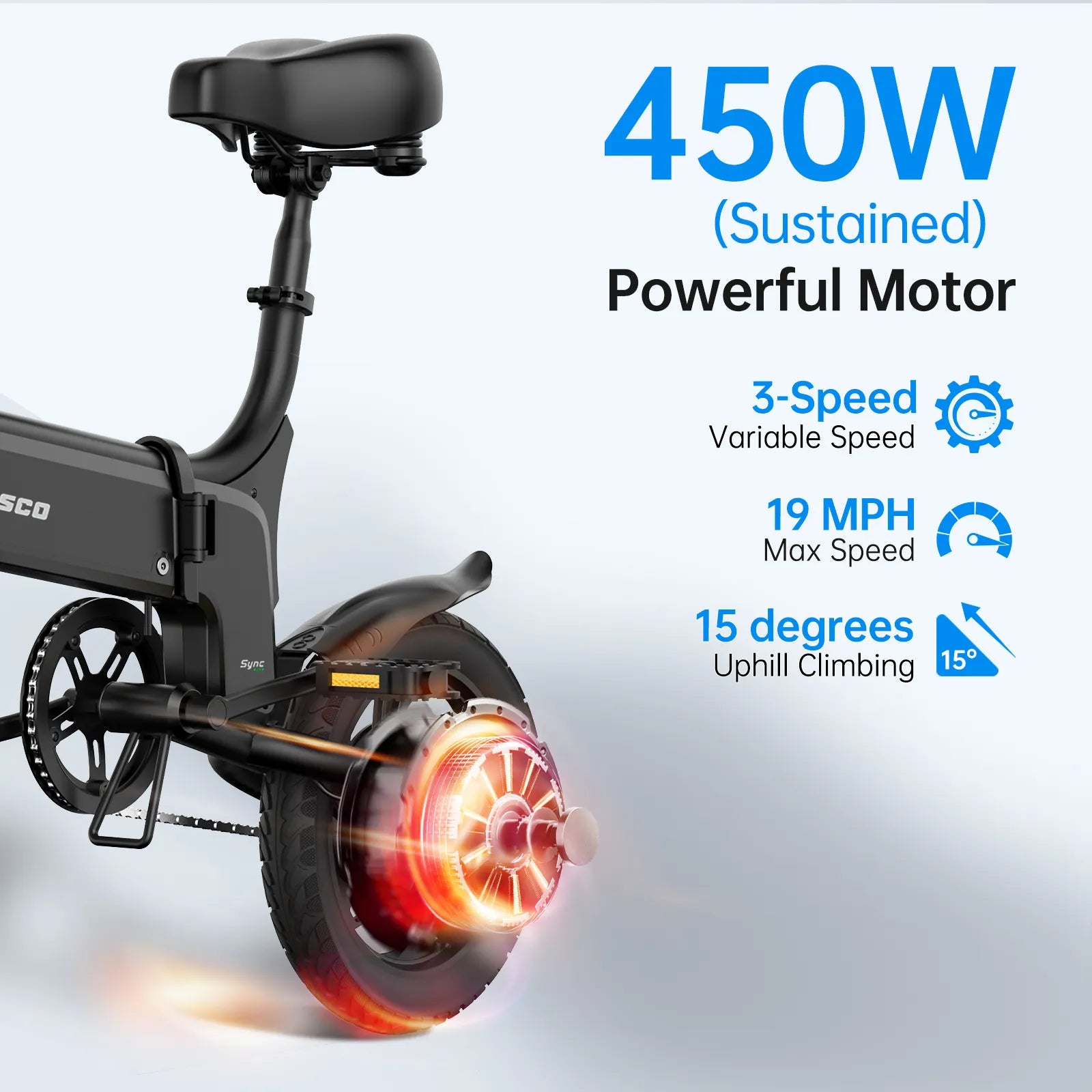 【New Arrival】HOVSCO™ Sync Max 14" Folding Electric Bike - HOVSCO