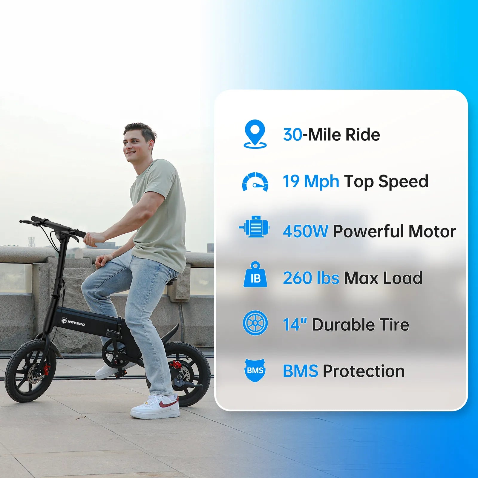 【New Arrival】HOVSCO™ Sync Max 14" Folding Electric Bike - HOVSCO