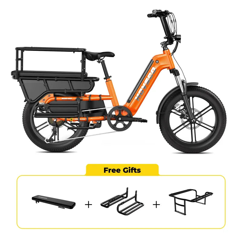 HOVSCO™ HovCart 20“ Step-Thru Electric Fat Tire Cargo Bike