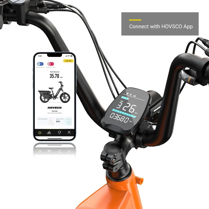 HOVSCO™ HovCart 20“ Step-Thru Electric Fat Tire Cargo Bike