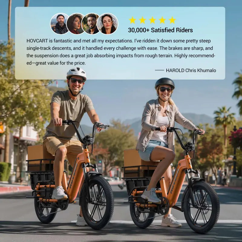 HOVSCO™ HovCart 20“ Step-Thru Electric Fat Tire Cargo Bike