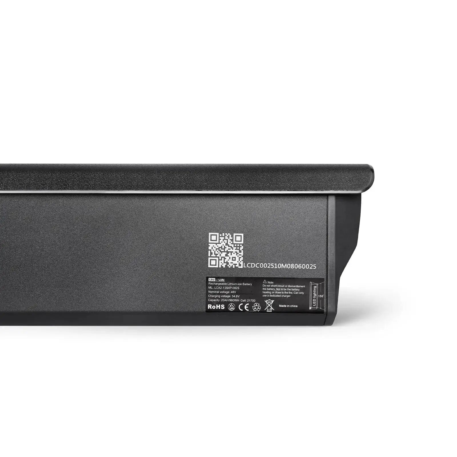 48V/20A HOVSCO E-Bike Battery with LED Lamp Flashlight HOVSCO