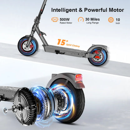 HOVSCO™ 10" Folding Electric Scooter For Adult - HOVSCO 