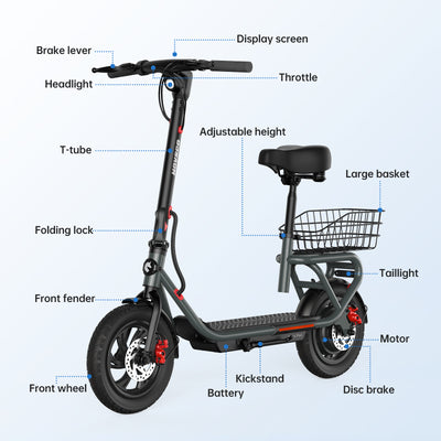 [ New Arrival ] Porto Max Electric Scooter For Commute & Grocery Shopping