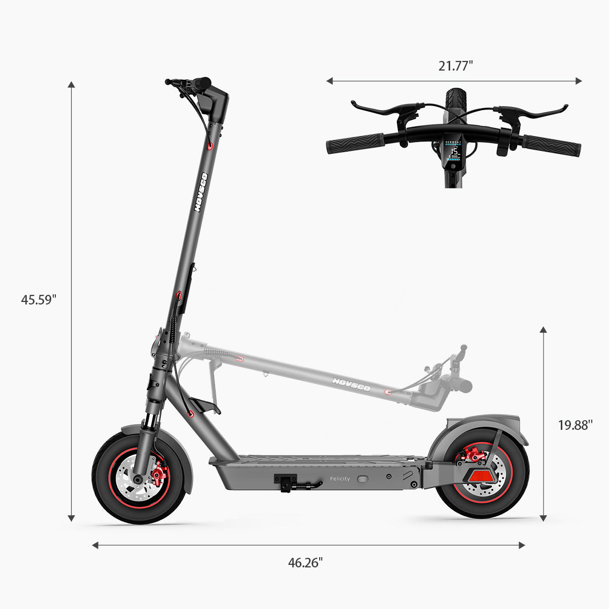 HOVSCO™ 10" Folding Electric Scooter For Adult