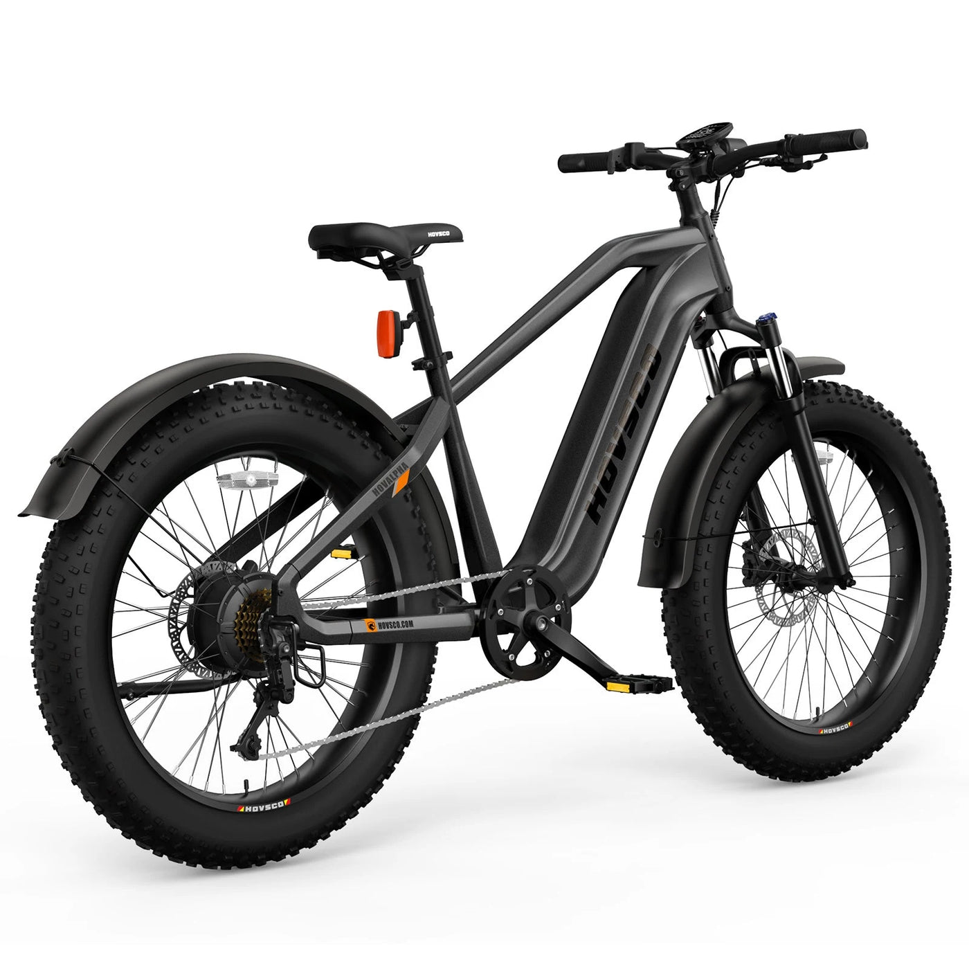 HOVSCO HovAlpha 26" Fat Tire Step Over All Terrain Torque Sensor Ebike Dark Grey