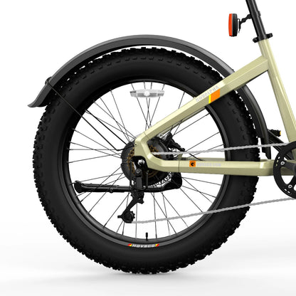 HOVSCO HovAlpha 26 Step Thru Fat All Terrain Ebike With Torque Sensor Champagne Fat Tire