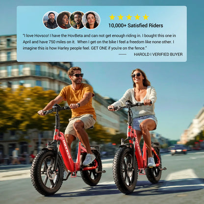 HOVSCO™ HovBeta 20" Foldable Fat Tire Electric Bike
