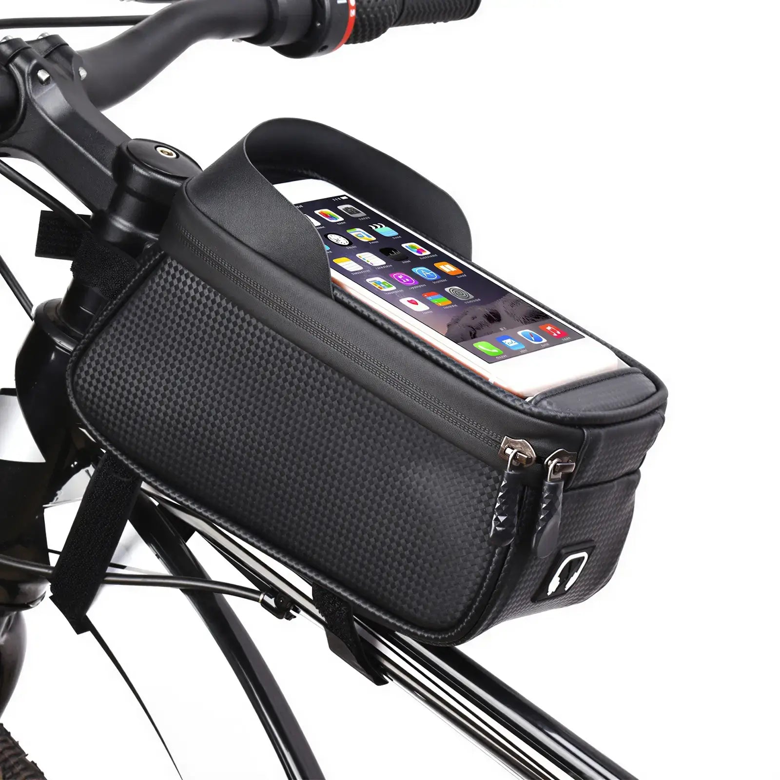 HOVSCO Handlebar Bag + Phone Holder + Bike Lock Set