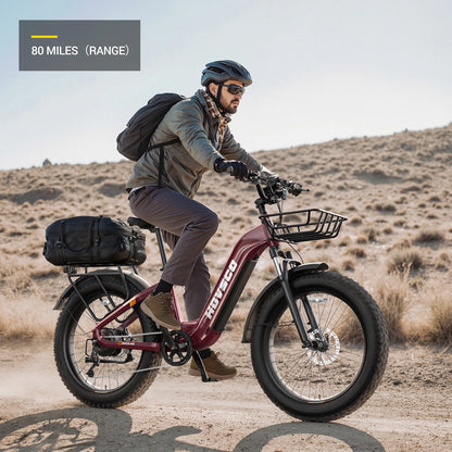 HOVSCO™ HovAlpha 26" Step-Thru Fat Tire Ebike