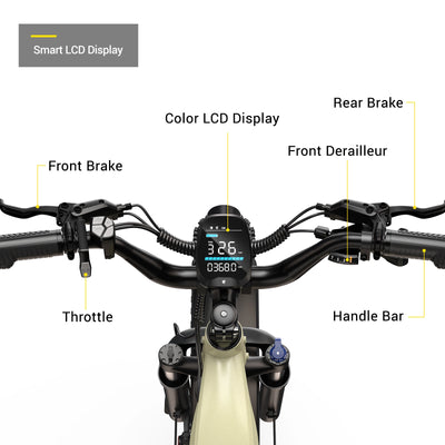 HOVSCO™ HovAlpha 26" Step-Thru Fat Tire Ebike