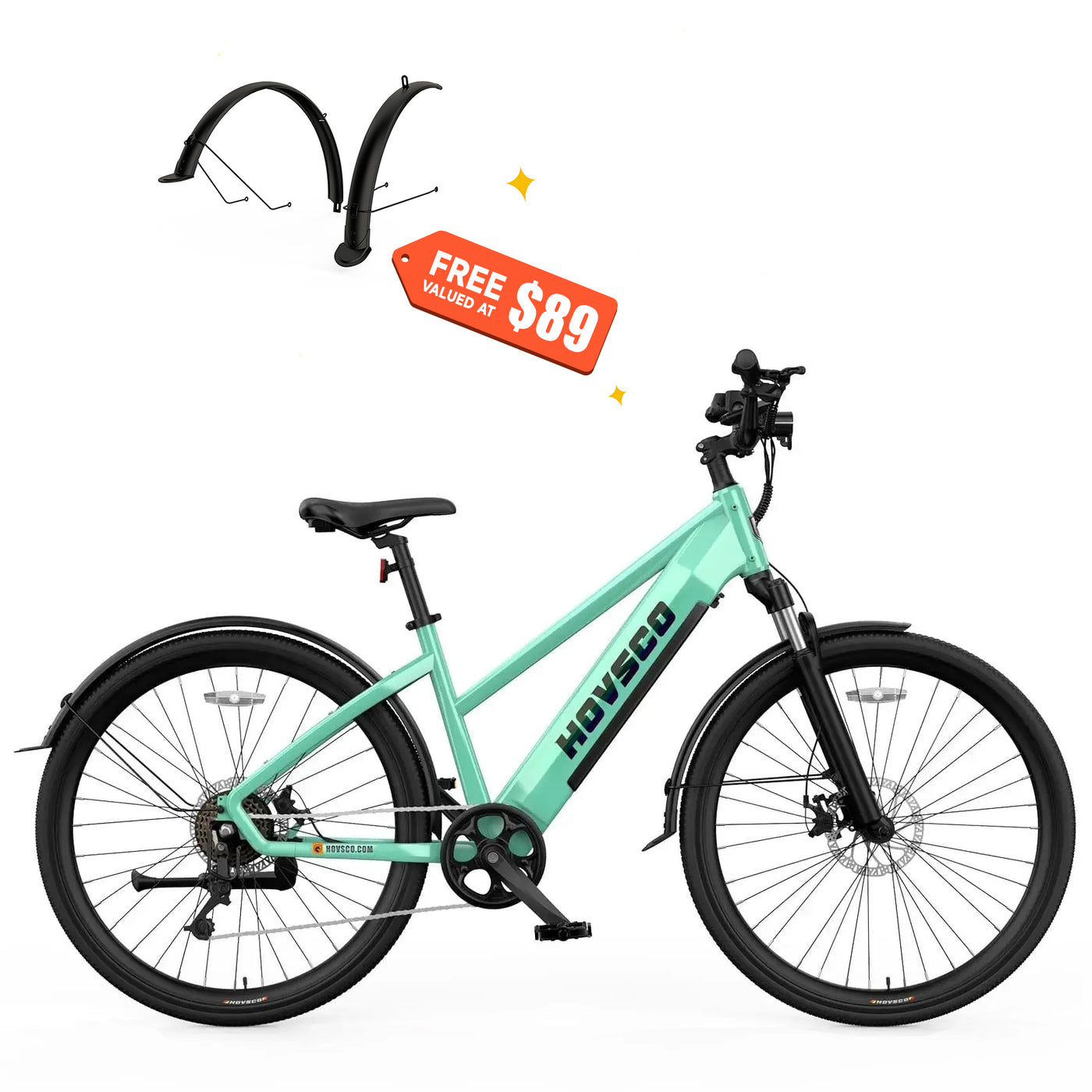 HOVSCO™ HovCity 27.5" Step-Thru Cruiser Electric Bike For Adults