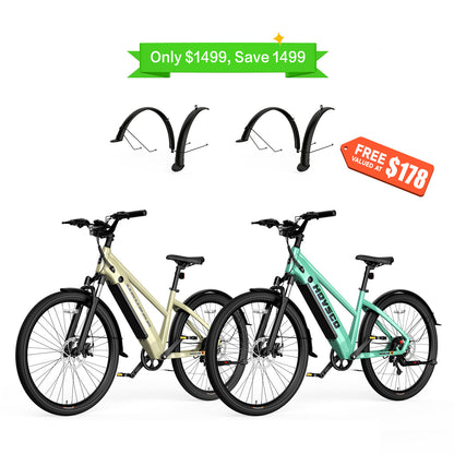 HOVSCO™ HovCity 27.5" Step-Thru Cruiser Electric Bike For Adults - HOVSCO 