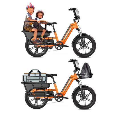 HOVSCO™ HovCart 20“ Step-Thru Electric Fat Tire Cargo Bike