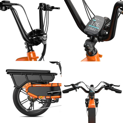 HOVSCO™ HovCart 20“ Step-Thru Electric Fat Tire Cargo Bike