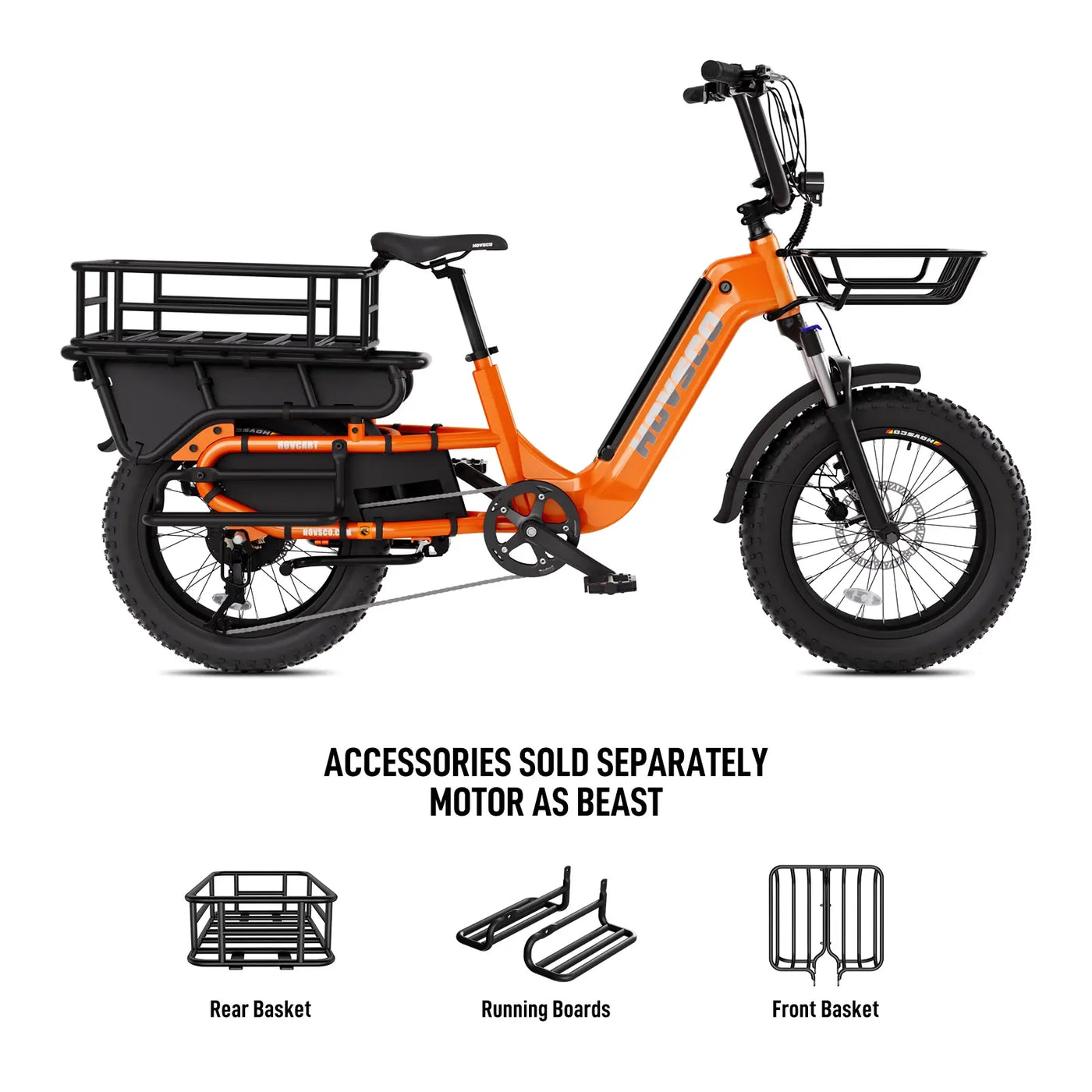 HOVSCO™ HovCart 20“ Step-Thru Electric Fat Tire Cargo Bike