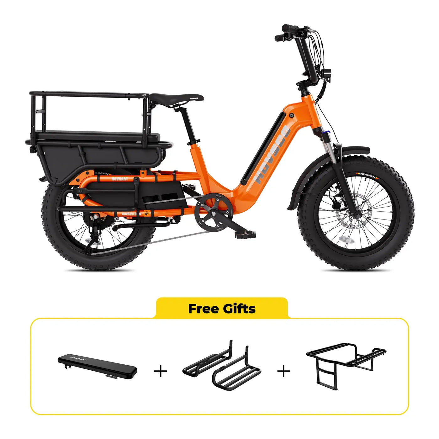 HOVSCO™ HovCart 20“ Step-Thru Electric Fat Tire Cargo Bike