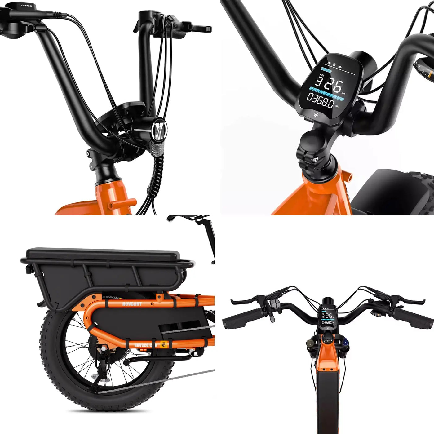 HOVSCO™ HovCart 20“ Step-Thru Electric Fat Tire Cargo Bike