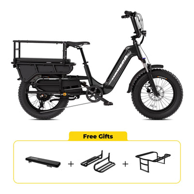 HOVSCO™ HovCart 20“ Step-Thru Electric Fat Tire Cargo Bike