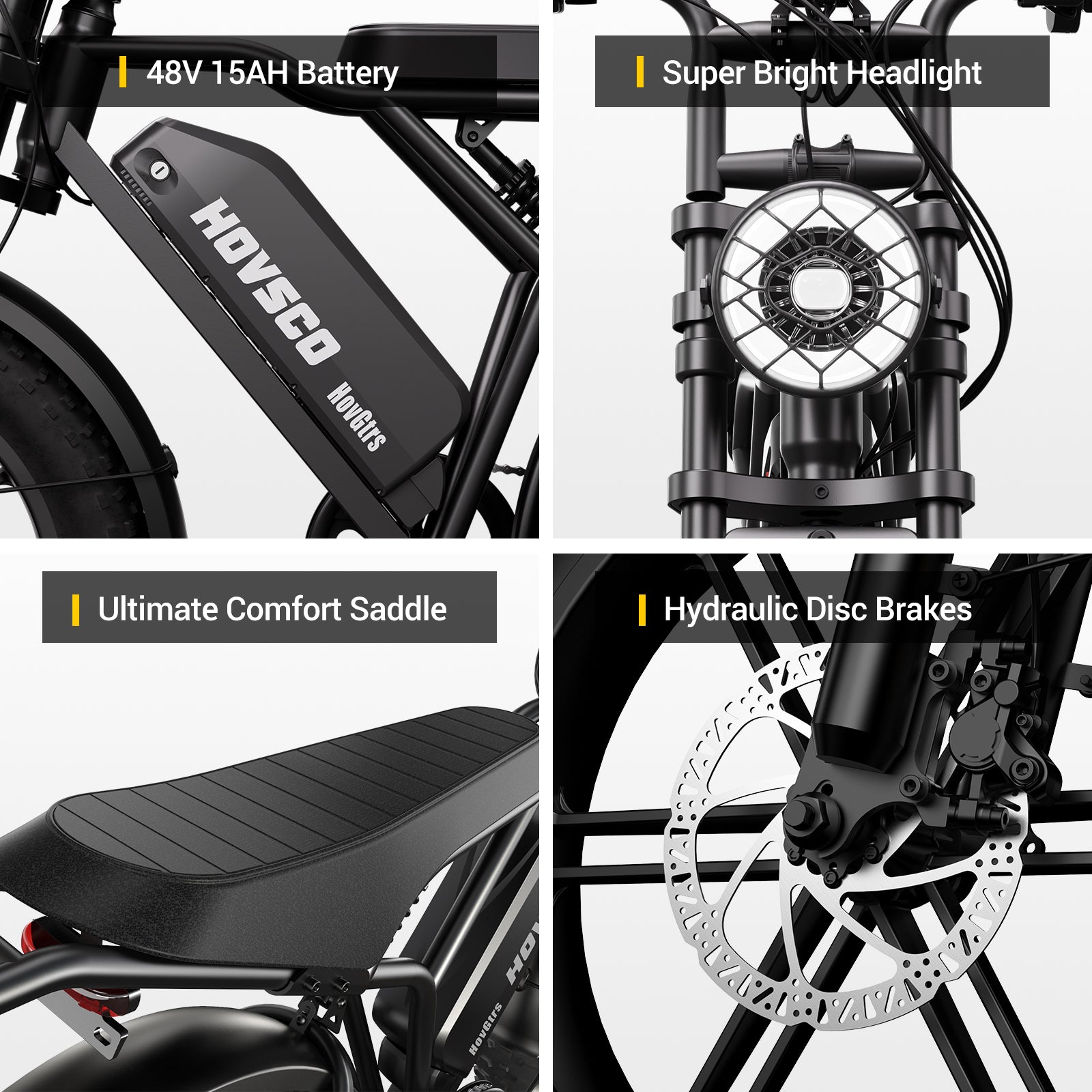 HOVSCO™ HovGtrs 1500W Moped-style Electric Bike