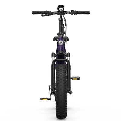 HOVSCO HovBeta 20" Foldable Fat Tire All Terrain Electric Bike Dark Purple