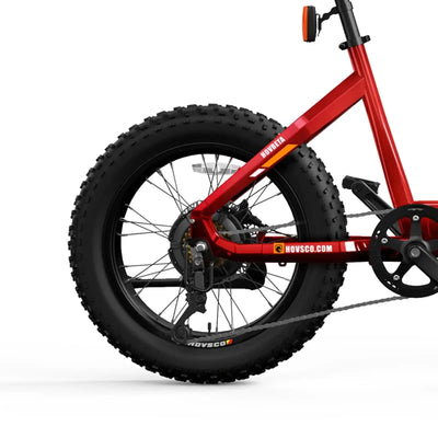 HOVSCO HovBeta 20" Foldable Fat Tire All Terrain Electric Bike Red