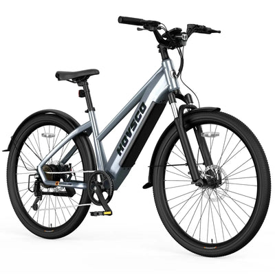 HOVSCO HovCity 27.5" Step-Thru Cruiser Electric Bike For Adults HOVSCO