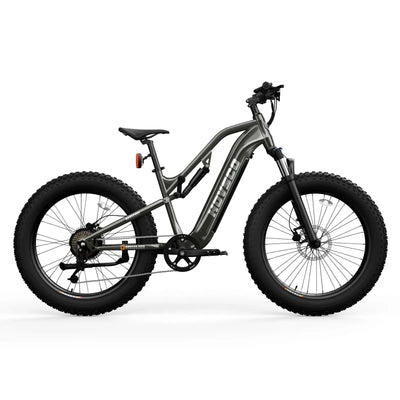 HOVSCO HovScout 26" Full Suspension Fat Tire All Terrain Ebike Grey