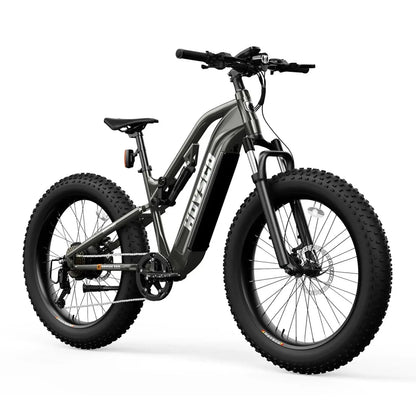 HOVSCO HovScout 26" Full Suspension Fat Tire All Terrain Ebike Gray