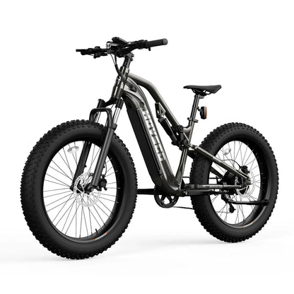 HOVSCO HovScout 26" Full Suspension Fat Tire All Terrain Ebike Gray
