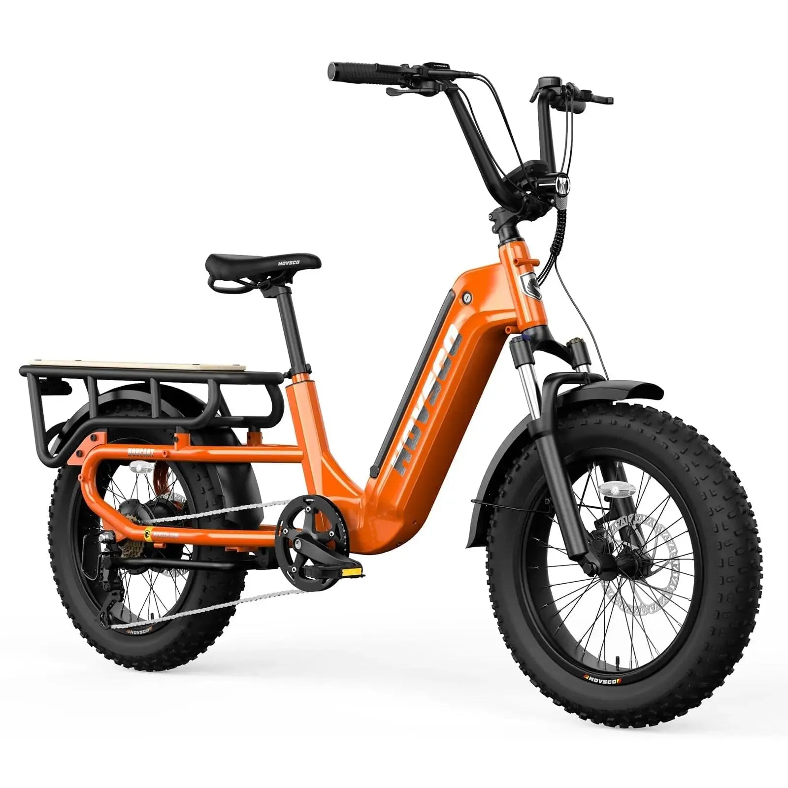 HOVSCO™ HovCart 20“ Step-Thru Electric Fat Bike All Terrain Cargo Ebike Orange