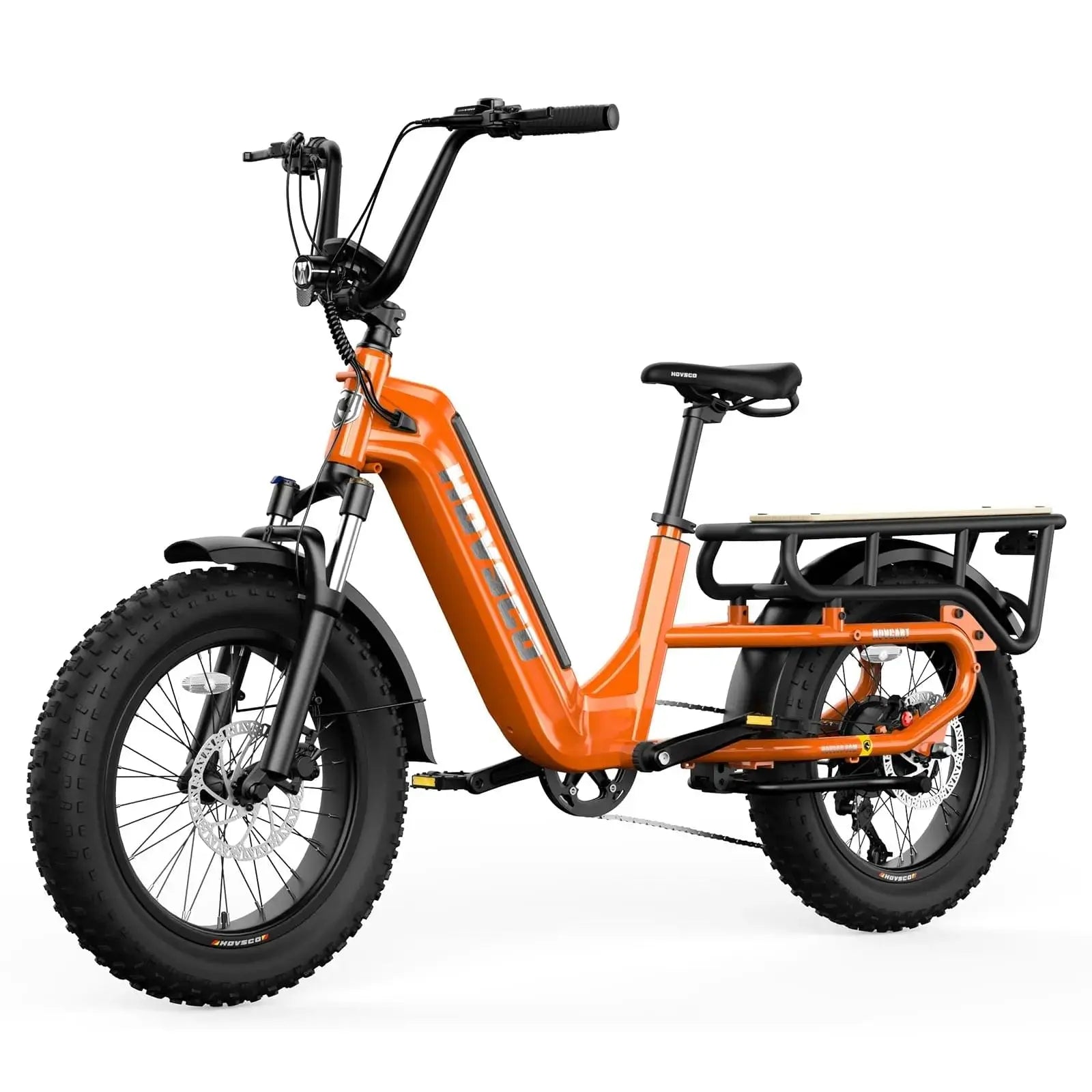 HOVSCO™ HovCart 20“ Step-Thru Electric Fat Bike All Terrain Cargo Ebike Orange