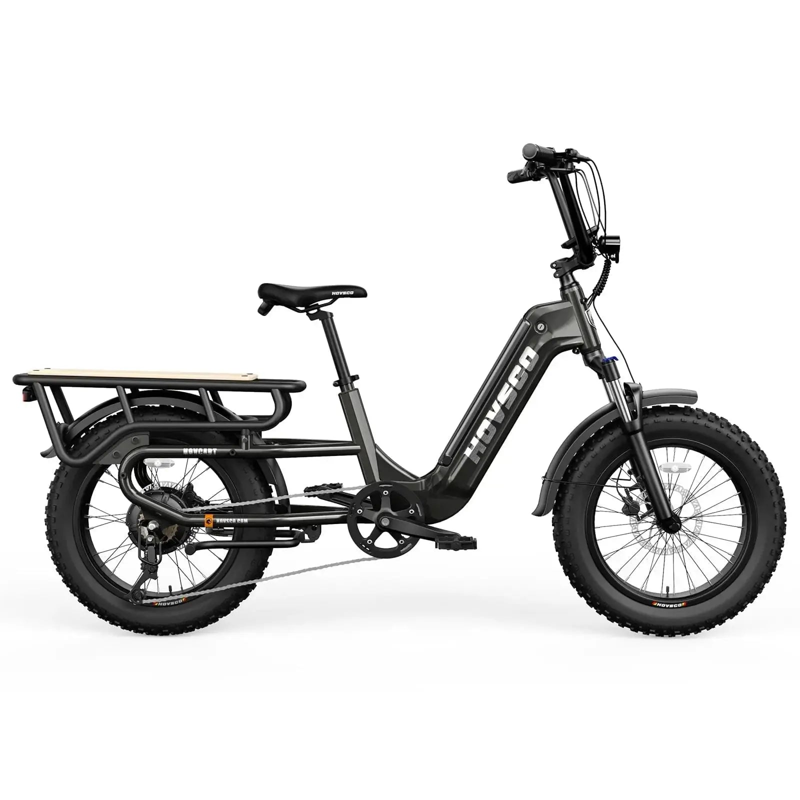 HOVSCO™ HovCart 20“ Step-Thru Electric Fat Bike All Terrain Cargo Ebike Gray