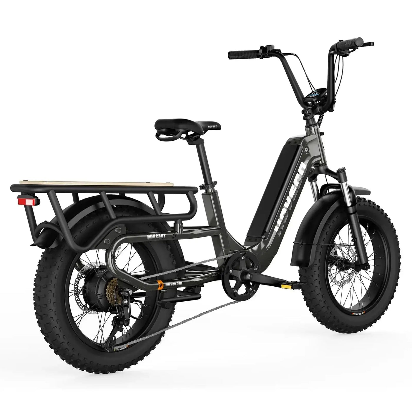 HOVSCO™ HovCart 20“ Step-Thru Electric Fat Bike All Terrain Cargo Ebike Gray